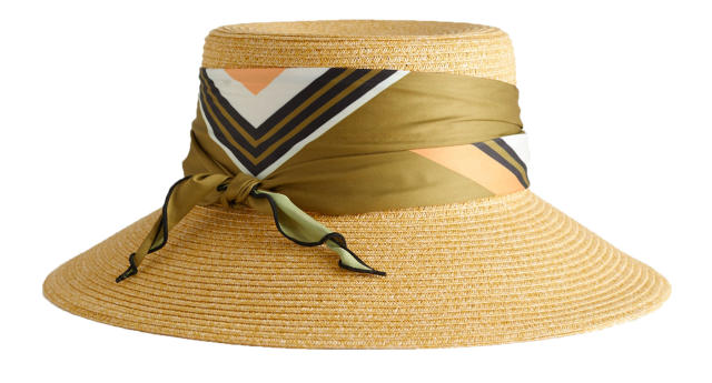 straw hat scarf