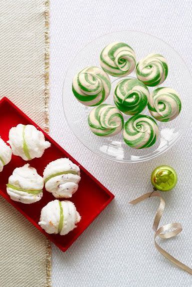 Peppermint Swirl Meringues