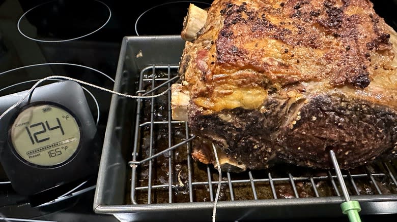 Prime rib roast meat thermometer