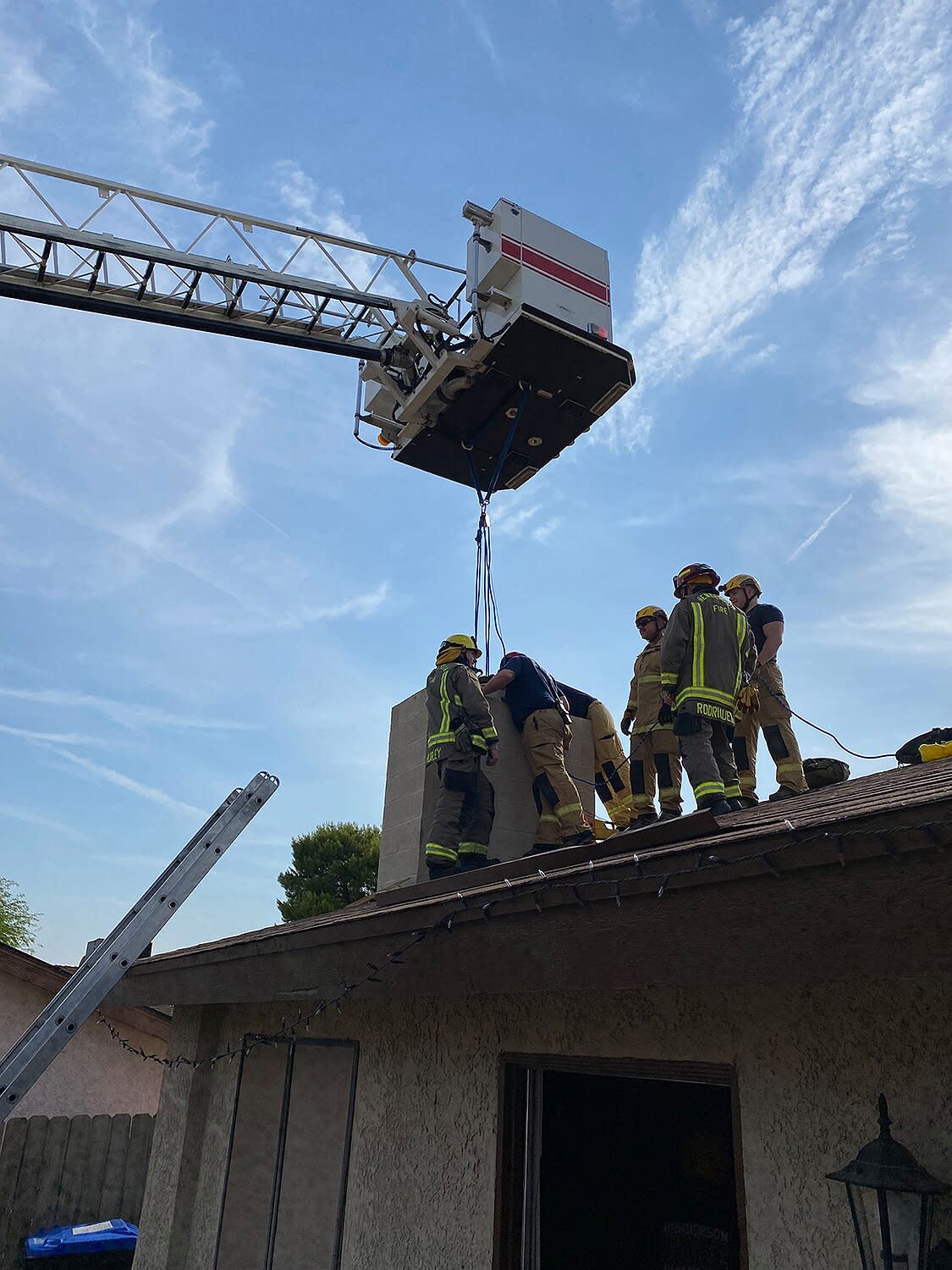 teen rescued from chimney