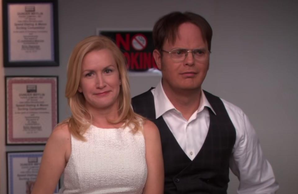 Angela and Dwight on "The Office"