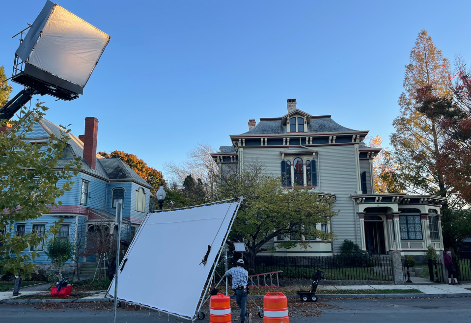 Filming for AMC's 'Invitation to a Bonfire' continues in New Bedford. The Whalehouse will be featured as the main house for the series.