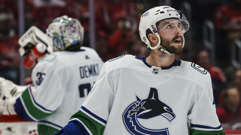 The reeling Canucks are still looking for their first win. (Photo by Tony Quinn/Icon Sportswire via Getty Images)