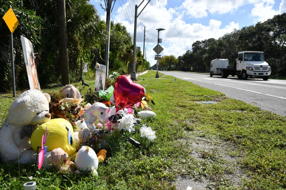 A memorial for Lilly Glaubach has been created at the intersection of East Bay Street and Old Venice Road in Osprey.  The 13-year-old girl died last month after being hit by a car on her bike near Pine View School.