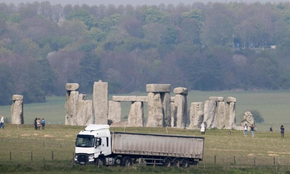 Traffic on the A303 that runs beside the ancient monument