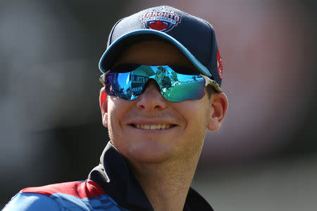 FILE PHOTO: Steve Smith plays during his game at the GT20 Cricket Tournament in King City, Ontario, Canada, June 28, 2018. REUTERS/Carlo Allegri