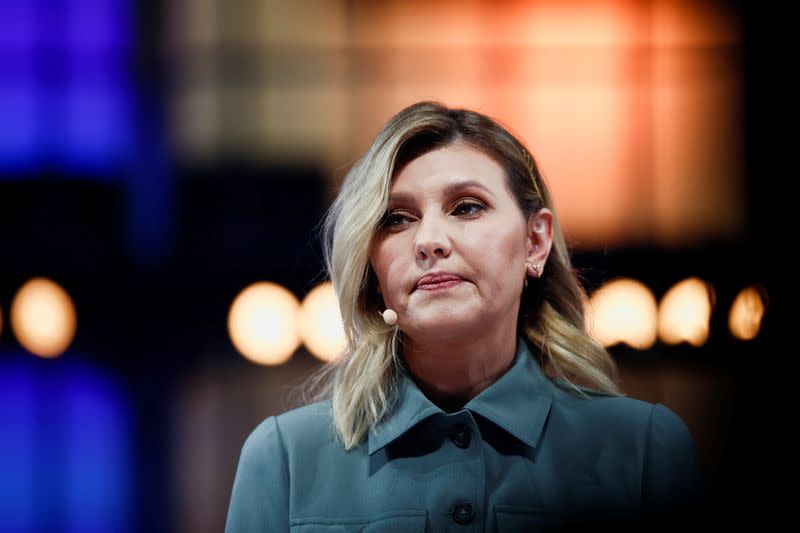 Ukraine's First Lady, Olena Zelenska, attends the opening event of Europe's largest tech conference, the Web Summit, in Lisbon