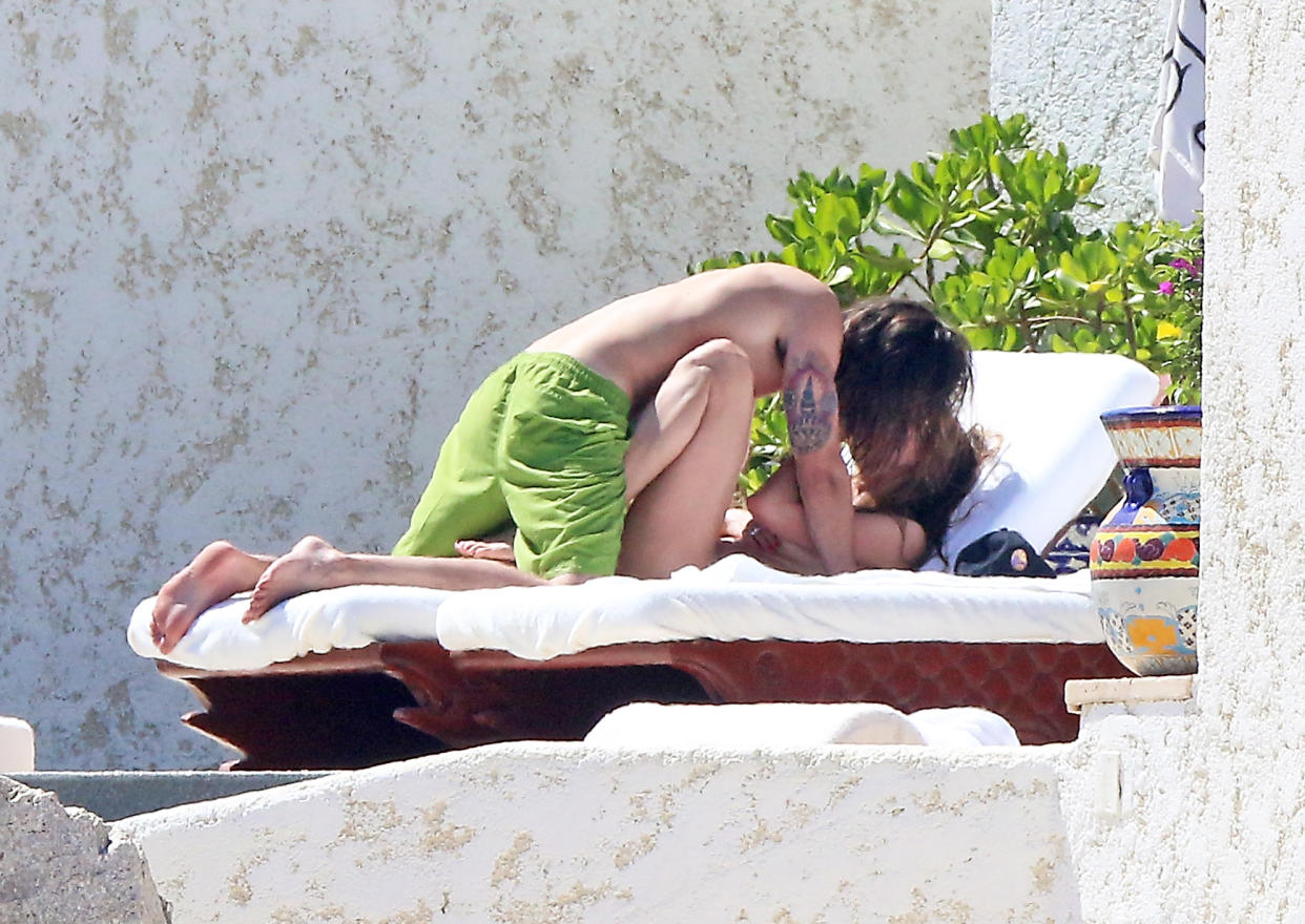 Klum and Kaulitz in Cabo San Lucas on Sunday. (Photo: Splash News)