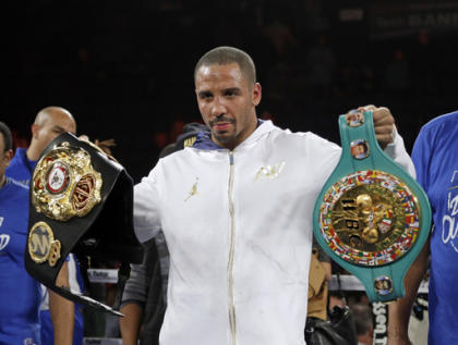 Andre Ward, Virgil Hunter's star pupil, won an Olympic gold medal and numerous titles as a pro. (AP Photo/Reed Saxon, File)