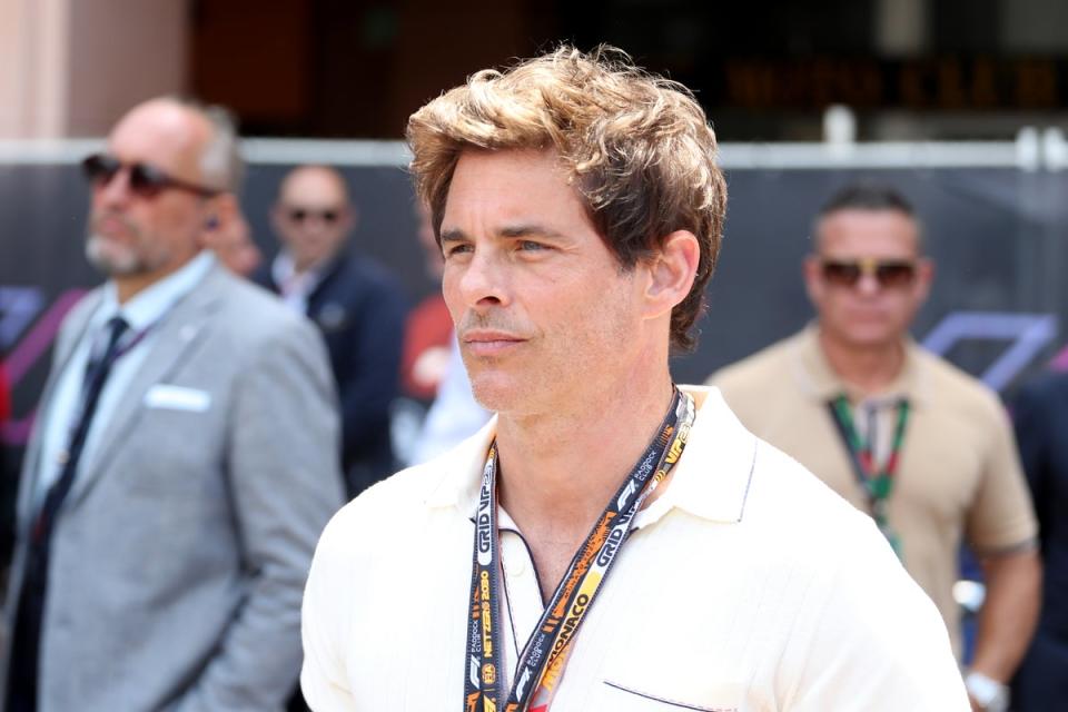 James Marsden walks in the Paddock during the F1 Grand Prix of Monaco at Circuit de Monaco on May 28, 2023 (Getty Images)