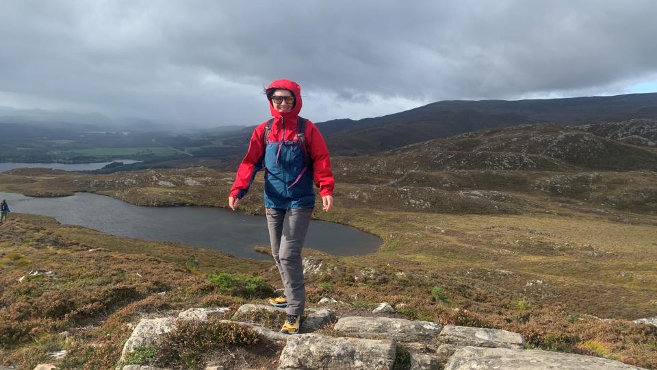 Julia Clarke hiking in Scotland