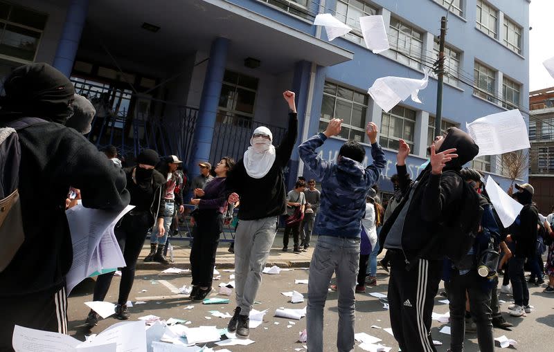 Protests against Chile's government in Valparaiso