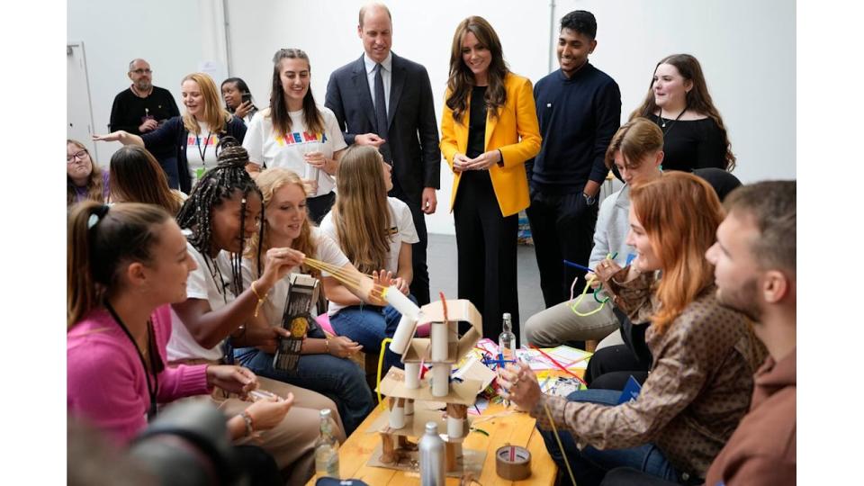 Prince William and Princess Kate join young people as they participate in a series of workshops which focus on emotions, relationships and community action as they host a forum to mark World Mental Health Day at Factory Works in Birmingham