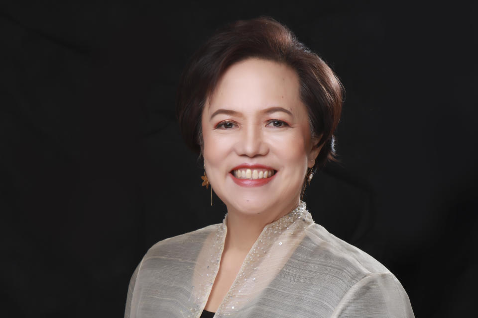 This undated handout photo provided by the Ramon Magsaysay Award Foundation shows 2022 Ramon Magsaysay Awardee pediatrician Bernadette Madrid from the Philippines. Regarded as Asia's version of the Nobel Prize, the annual awards are named after a Philippine president who died in a 1957 plane crash. (Ramon Magsaysay Award Foundation via AP)