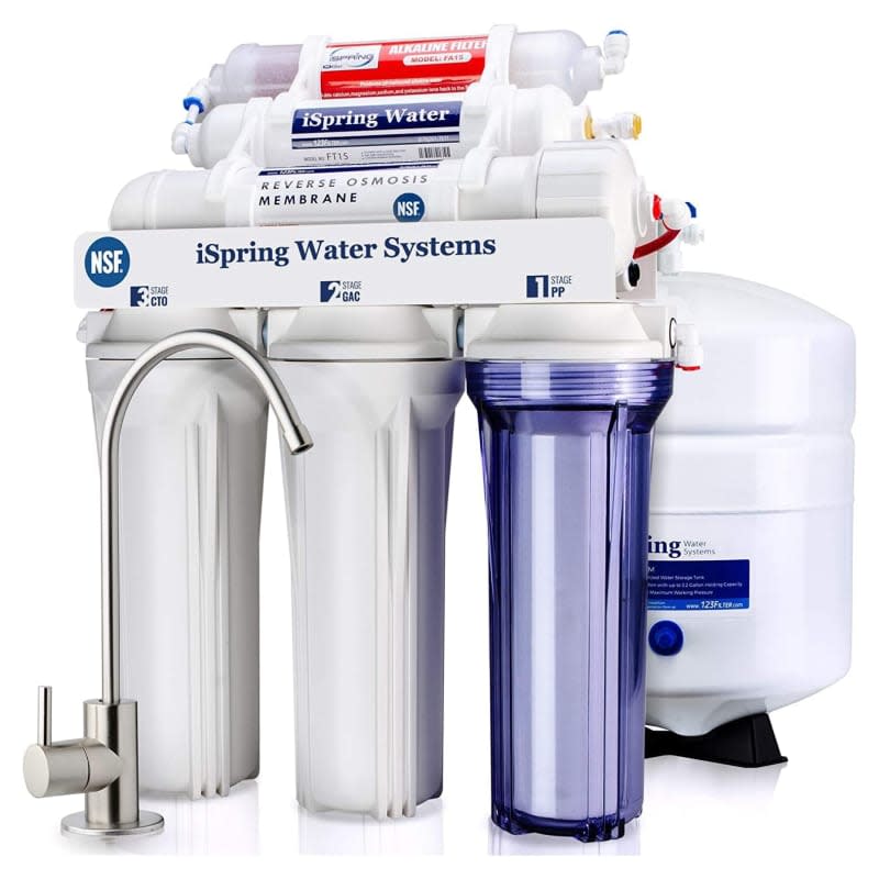 iSpring RCC7AK Alkaline 6-Stage Reverse Osmosis Under Sink Water Filter