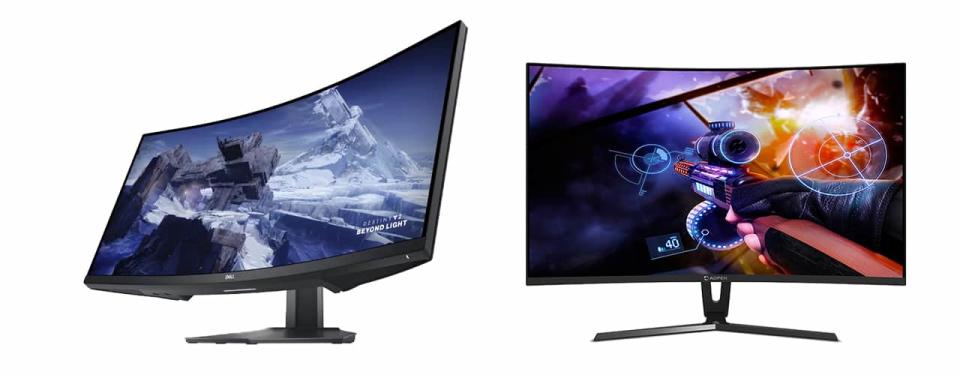 Dell 34 Curved Gaming Monitor and AOPEN HC1 Curved Gaming Monitor 