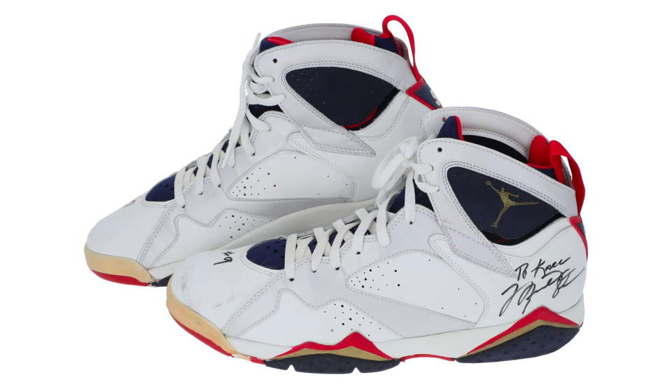 Air Jordan 7 Olympic Auction Karl Malone