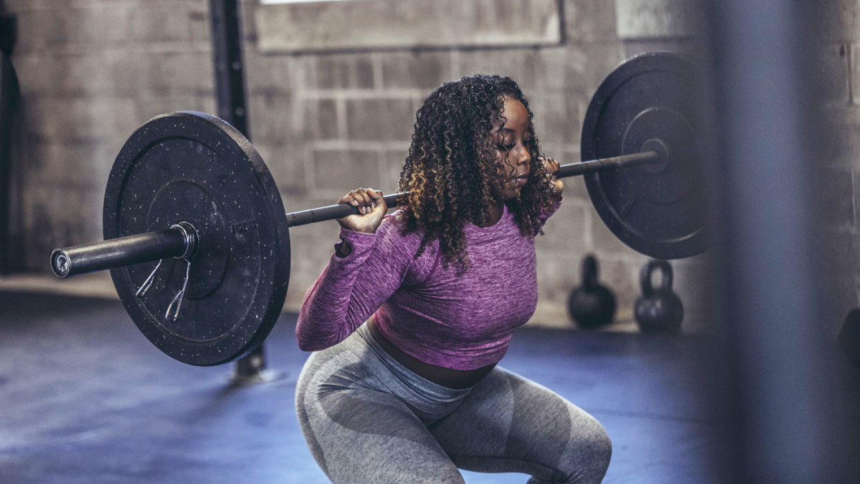 a person lifting weights