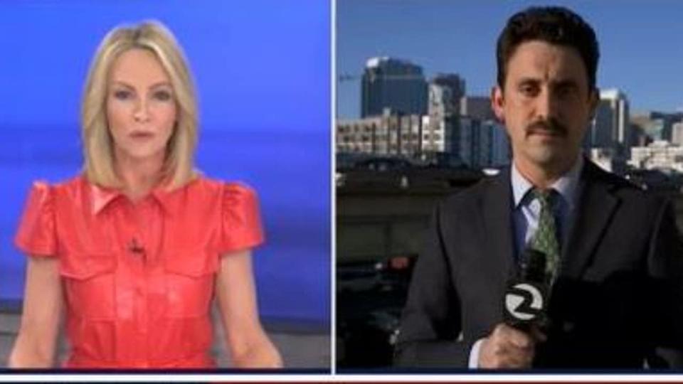 <div>Julie Haener at the KTVU anchor desk.</div>