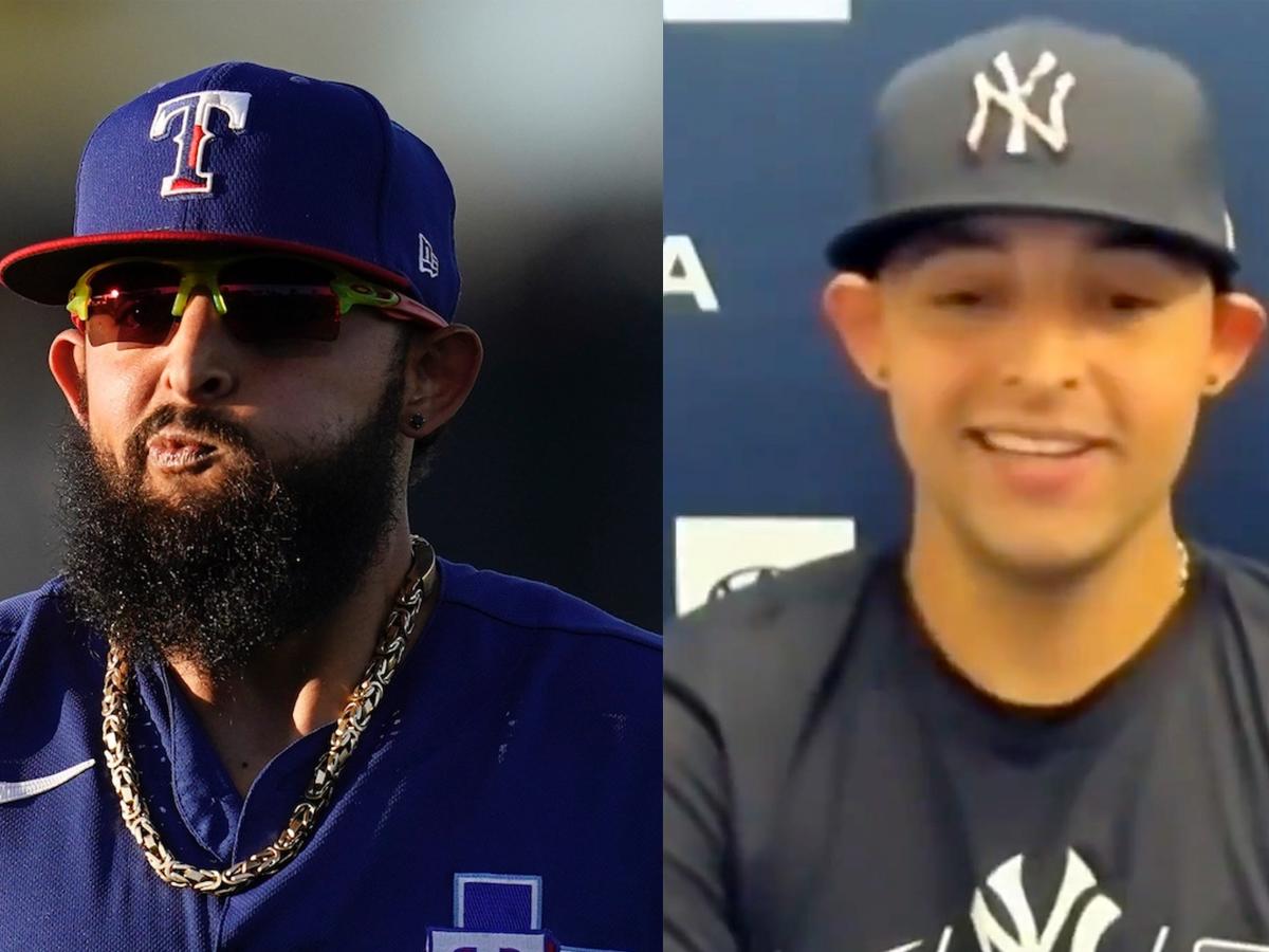 MLB.com hasn't updated Rougned Odor's photo yet, so we have a Yankee player  with a beard. : r/baseball