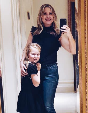 Jessica Capshaw Instagram Jessica Capshaw takes a mirror selfie with her daughter Eve Augusta Gavigan.