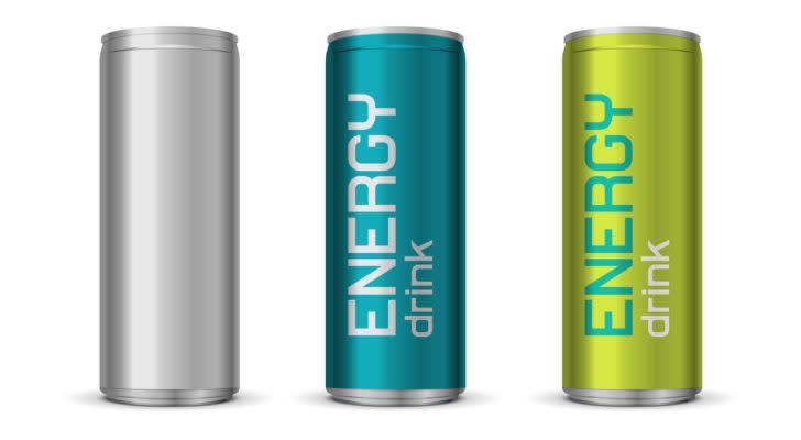 three energy drinks contrasted against a white background. High-Risk Stocks