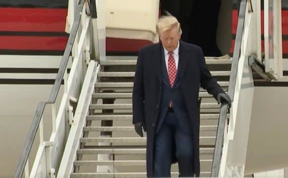 Trump arrives in Scotland (Sky News)