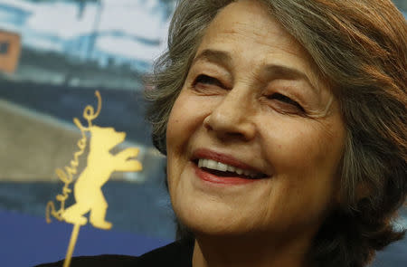 Actress Charlotte Rampling, honored with the Honorary Golden Bear award, attends a news conference at the 69th Berlinale International Film Festival in Berlin, Germany, February 14, 2019. REUTERS/Fabrizio Bensch