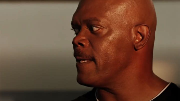 Samuel L. Jackson says "the" line from Snakes on a Plane.