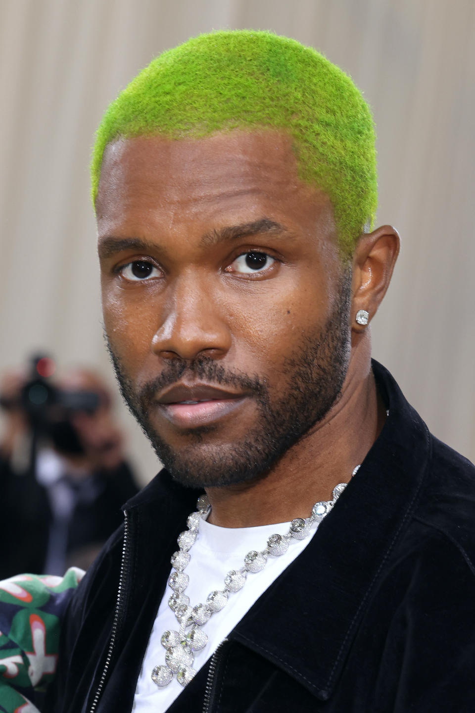 Frank Ocean is seen at the Met Gala on September 13, 2021