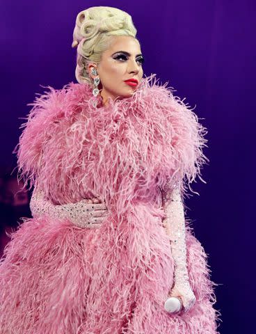 Kevin Mazur/Getty Lady Gaga performs in Las Vegas in October 2021