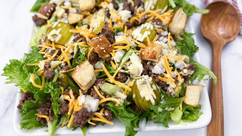 salad with beef and pickles