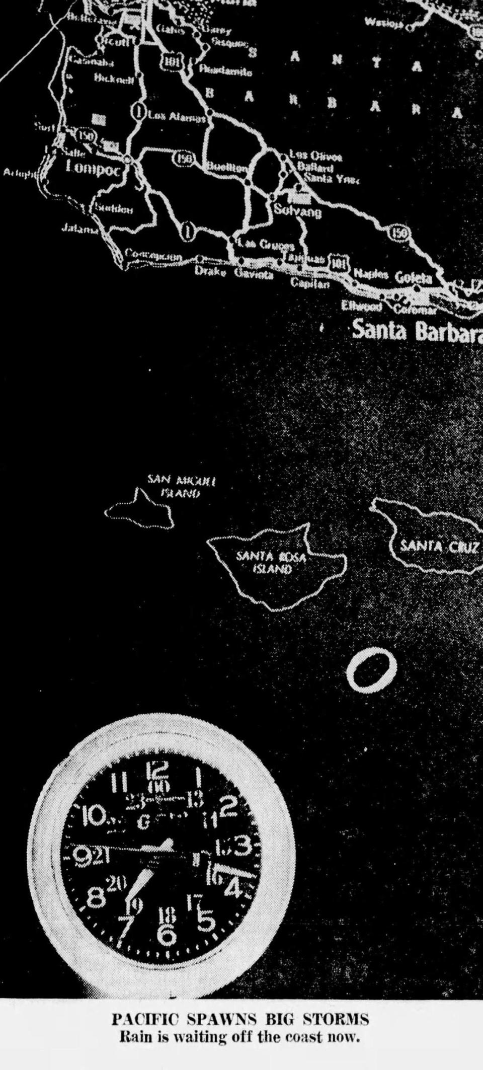 Instruments at what was then known as the U.S. Weather Bureau station at the Santa Maria Airport in 1970.