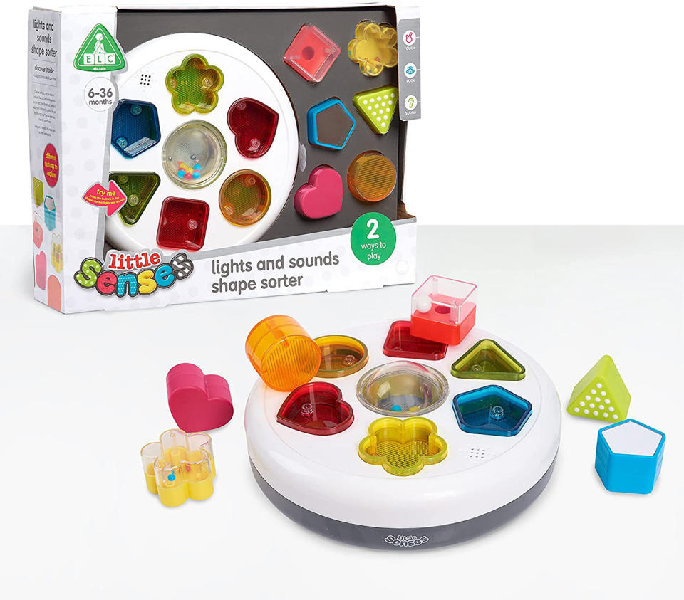 The Early Learning Centre Little Senses Lights & Sounds Shape Sorter toy sold at Target 