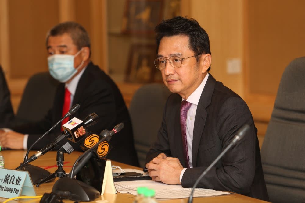 Tan Sri Ter Leong Yap, president of the Associated Chinese Chambers of Commerce and Industry of Malaysia addresses reporters during a press conference at the Wisma Chinese Chamber in Kuala Lumpur  August 6, 2020. ― Picture by Choo Choy May