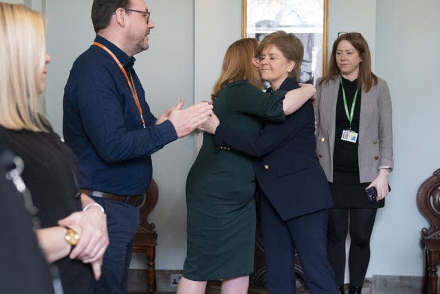 Nicola Sturgeon says goodbye to staff