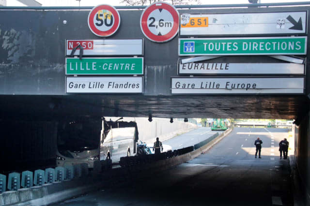 34 injured as tour bus has roof ripped off in French tunnel