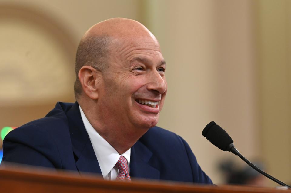 Gordon Sondland, U.S. Ambassador to the European Union, testifies before the Permanent Select Committee on Intelligence on Nov. 20, 2019.