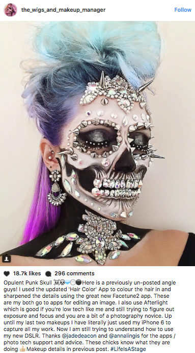 Forget Halloween, Vanessa Davis proves that you can wear skull makeup all year round with her elaborate looks on Instagram.