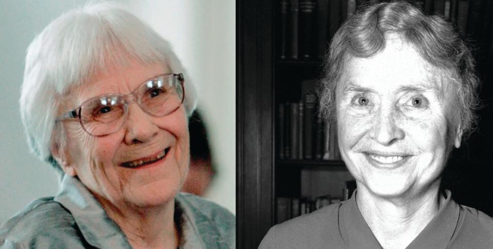 Harper Lee, left, and Hellen Keller.