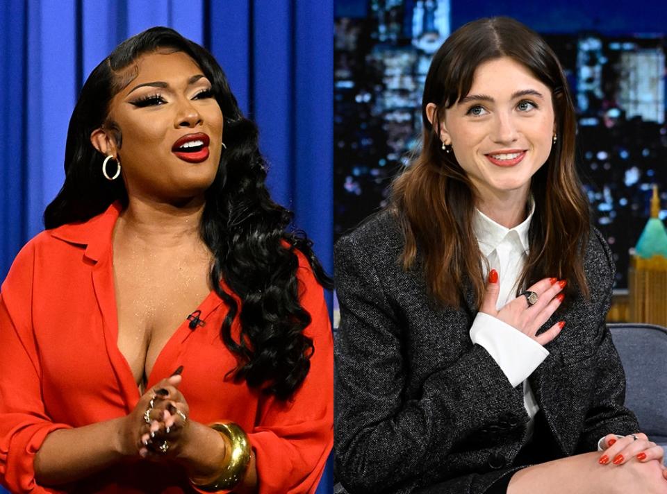 Megan Thee Stallion, Natalia Dyer, The Tonight Show Starring Jimmy Fallon