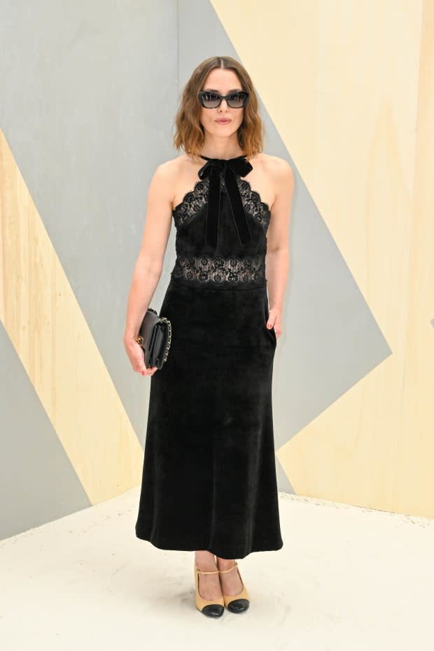 Keira Knightley Boosts LBD with Sunglasses & Pumps for Chanel