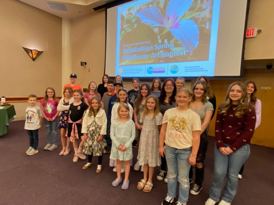 2024 youth artists at the Youth Arts in the Parks artist recognition ceremony at Tamarack Marketplace. NPS.