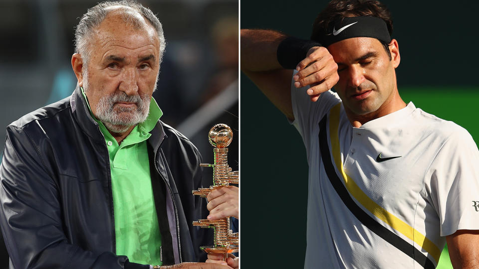 Tiriac and Federer. Image: Getty