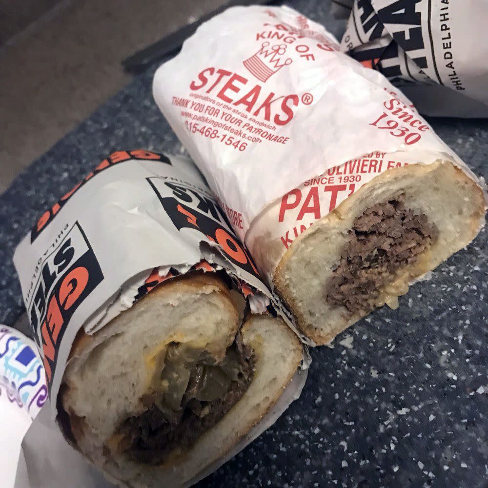 Cheesesteaks, Pat's vs. Geno's, Philadelphia, Pennsylvania