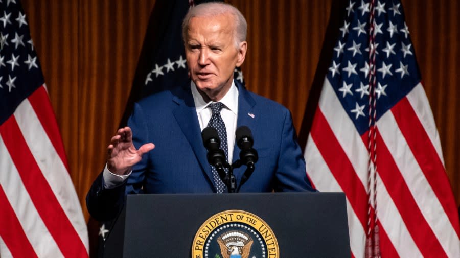 Biden speaks with Olympians Ledecky, Lyles