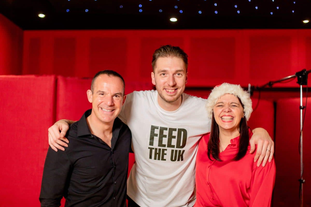 LadBaby will cover Band Aid’s 1984 hit, Do They Know It’s Christmas?, with finance expert Martin Lewis (left) to raise money for those affected by the cost of living crisis (LadBaby)