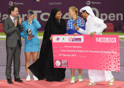 Qatar WTA Open: The world’s top seed Victoria Azarenka won the 2012 Doha title.