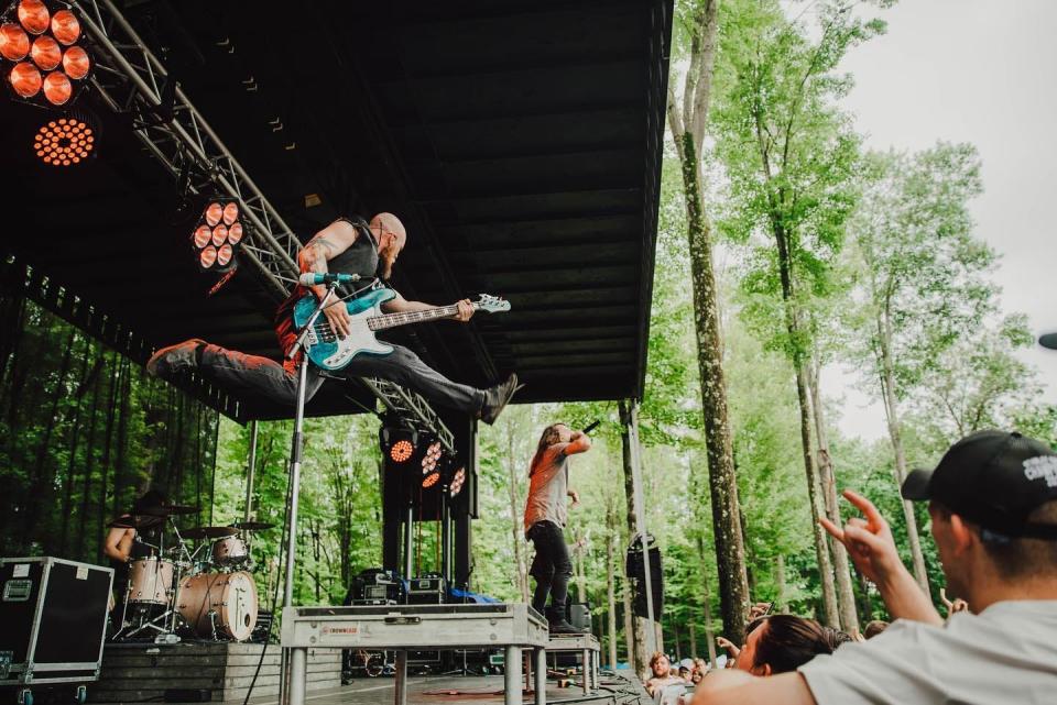 A band performs at a previous Alive Music Festival. The event is Thursday through Sunday at Atwood Lake Park in Carroll and Tuscarawas counties.