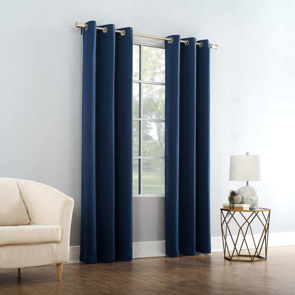 Mainstays Blackout Energy Efficient Grommet Single Curtain Panel. (Photo: Walmart)